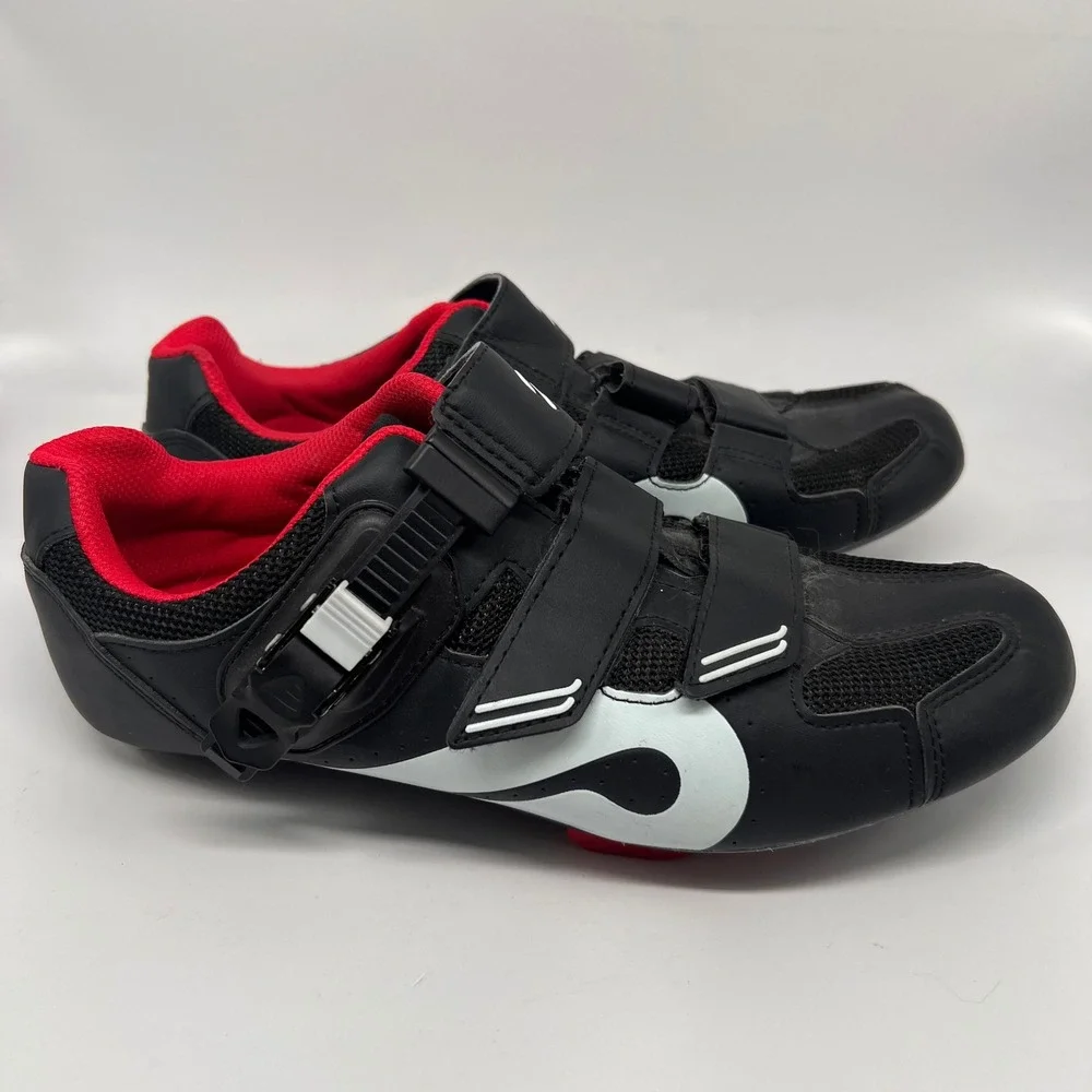Peloton Cycling Shoes Black Red Mens 8 Womens 10 EU 41 PL-SH-02 clip click
